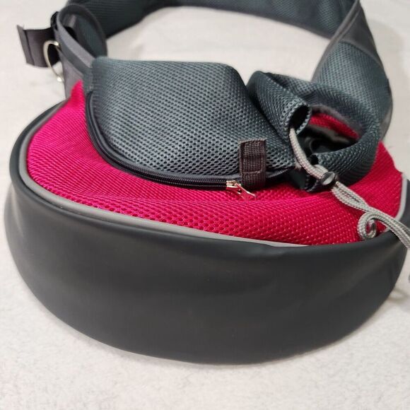 Yudodo Pet Carrier Bag Dog Cat Travel Bag Padded Strap Small Color Pink And Gray - Picture 1 of 13